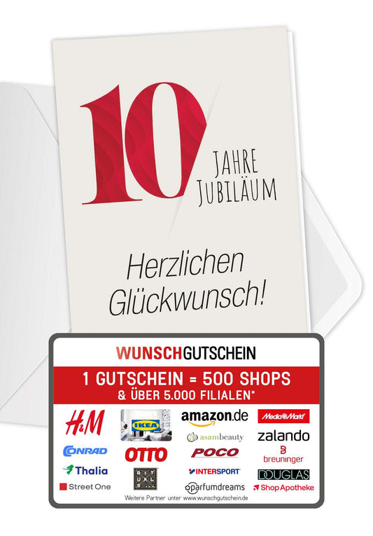 10 Jahre Jubiläum - Rot