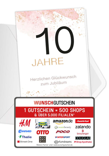 10 Jahre Jubiläum - Rosa Gold (Gutscheinwert)