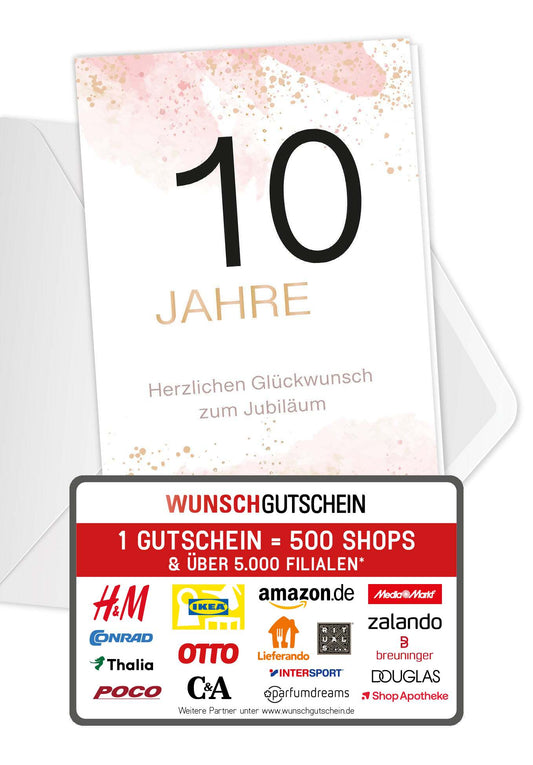 10 Jahre Jubiläum - Rosa Gold