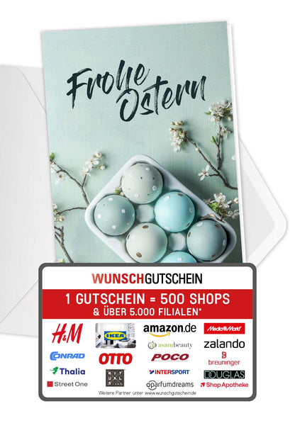 Frohe Ostern - Ostereier Blau