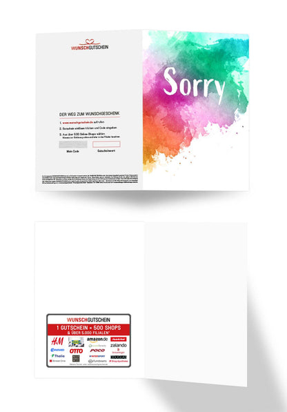 Sorry - Bunt (Gutscheinwert)